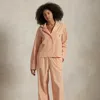 Ralph Lauren Long-sleeve Poplin Pajama Set In Orange