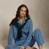 Ralph Lauren Long-sleeve Poplin Pajama Set In Blue