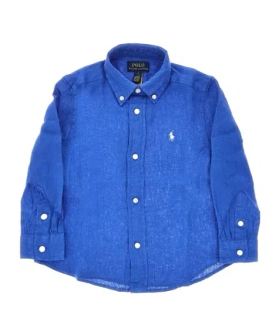 Ralph Lauren Kids' Long Sleeve Shirt In Blue