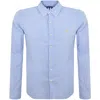 RALPH LAUREN RALPH LAUREN LONG SLEEVE LINEN SHIRT BLUE