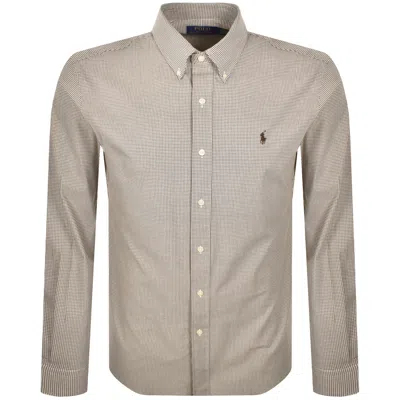 Ralph Lauren Long Sleeve Shirt Brown In Neutral