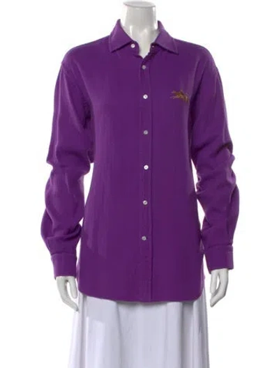 Pre-owned Ralph Lauren Long Sleeve Shirt In Purple