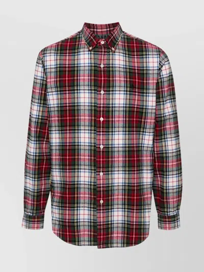 Ralph Lauren Long Sleeve Sport Shirt In Brown