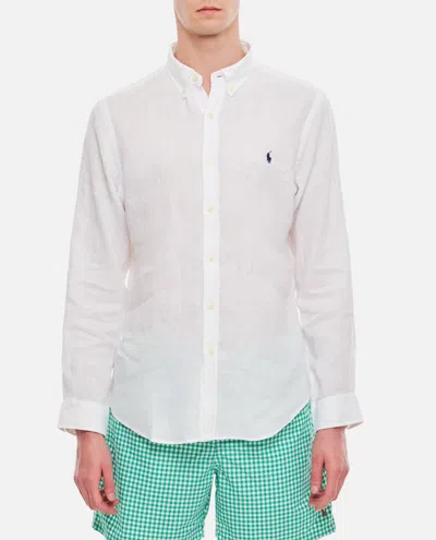Ralph Lauren Long Sleeve-sport Shirt In White