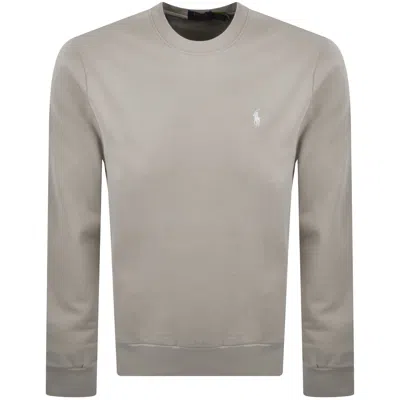 Ralph Lauren Long Sleeve Sweatshirt Beige In Gray