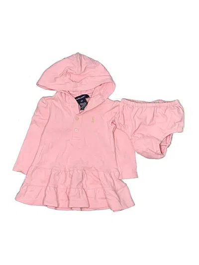 Pre-owned Ralph Lauren Kids' Long Sleeve Top Pink Ruffles Neckline Tops