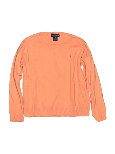 Pre-owned Ralph Lauren Kids' Long Sleeve T-shirt In Orange