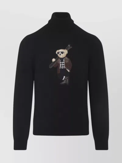 RALPH LAUREN LONG SLEEVE TURTLENECK PULLOVER EMBROIDERED