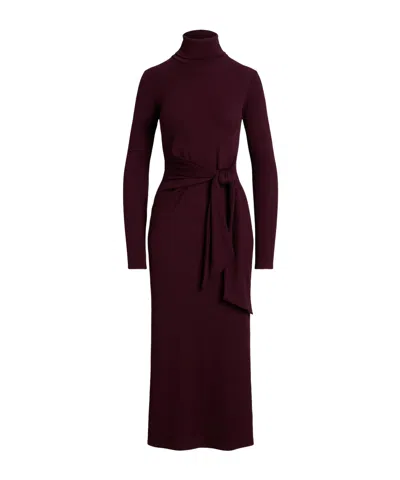 Polo Ralph Lauren Long-sleeved Dress In Brown