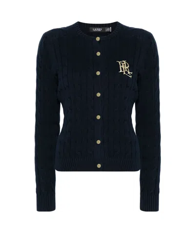 Polo Ralph Lauren Long-sleeved Knitted Cardigan In Black