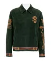Ralph Lauren Jessa Equestrian-motif Suede Jacket In Animal Print