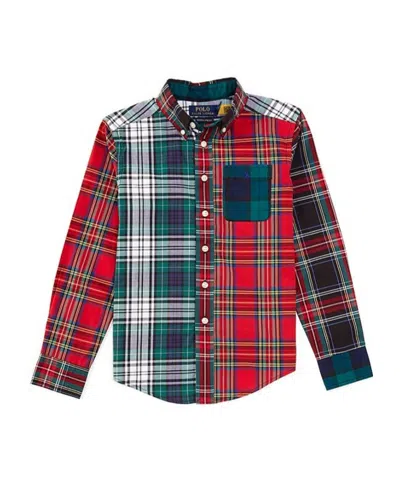 Polo Ralph Lauren Long-sleeved Plaid Shirt In Multicolor
