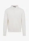 Ralph Lauren Silk-cotton Blend Sweater With Polo Collar