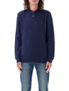 Polo Ralph Lauren Collared Sweatshirt With Logo In Navy