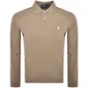 Ralph Lauren Long Sleeved Polo T Shirt Brown In Brown
