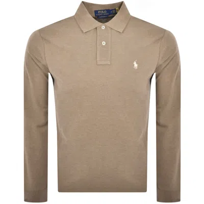 Ralph Lauren Long Sleeved Polo T Shirt Brown