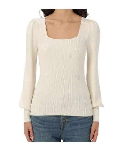 Ralph Lauren Long-sleeved Sweater In Yellow Cream