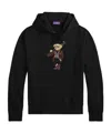 Ralph Lauren Polo Bear Cotton-cashmere Fleece Hoodie In Black