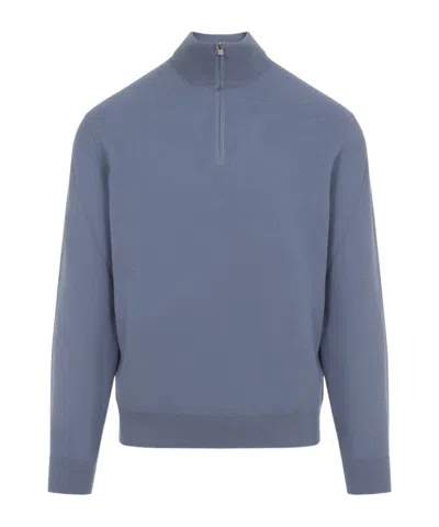 Ralph Lauren Long-sleeved Turtleneck Sweater In Blue