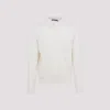 Ralph Lauren Silk-cotton Blend Sweater With Polo Collar In White