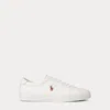 Polo Ralph Lauren Longwood Leather Sneaker In White Pony Player