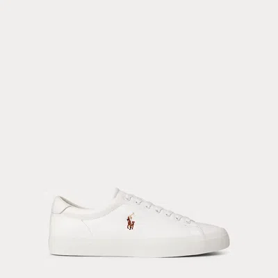 Polo Ralph Lauren Longwood Leather Sneaker In White Pony Player