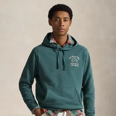 Ralph Lauren Loopback Fleece Graphic Hoodie In Green