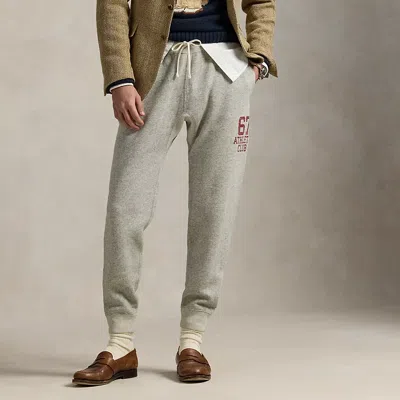 Ralph Lauren Loopback Fleece Graphic Jogger Pant In Loft Heather