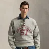 Ralph Lauren Loopback Fleece Graphic Sweatshirt In Loft Heather