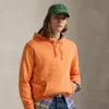 Ralph Lauren Loopback Fleece Hoodie In Orange