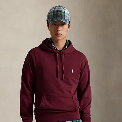 Ralph Lauren Loopback Fleece Hoodie In Burgundy