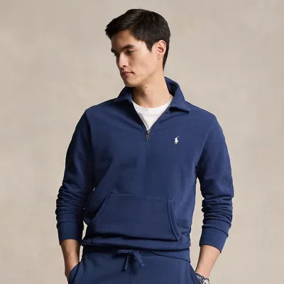 Polo Ralph Lauren Loopback Fleece Quarter-zip Sweatshirt In Cruise Navy