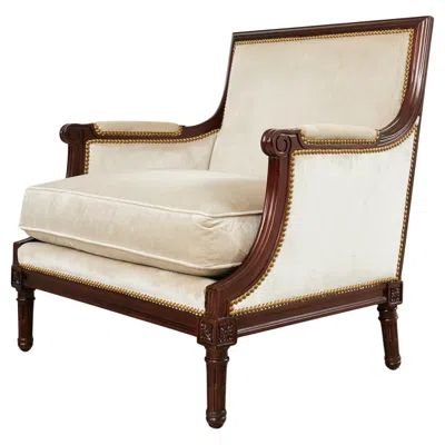 Pre-owned Ralph Lauren Louis Xvi Style Duchess Salon Chair In Brown