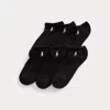 Polo Ralph Lauren Low-cut Ankle Sock 6-pack In Black