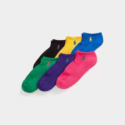 Polo Ralph Lauren Low-cut Ankle Sock 6-pack In Mulbr