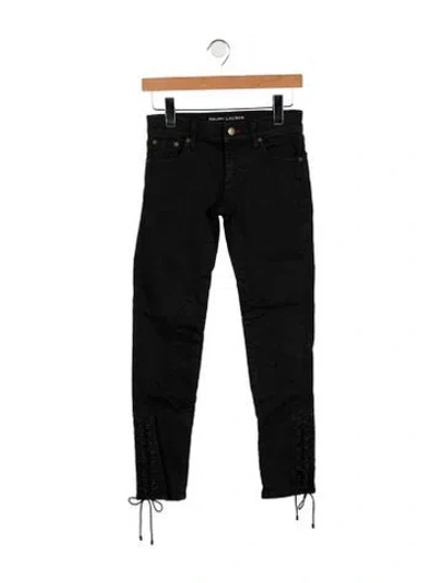 Pre-owned Ralph Lauren Low-rise Skinny Leg Jeans In Black