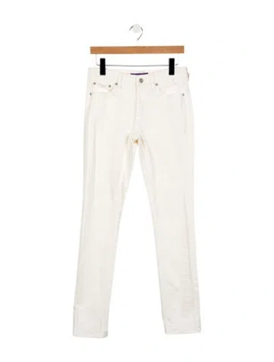 Pre-owned Ralph Lauren Low-rise Skinny Leg Jeans In White