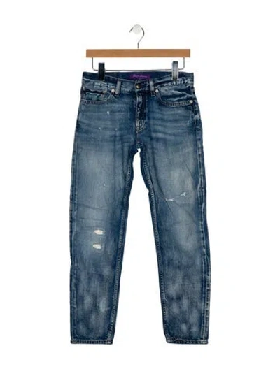 Pre-owned Ralph Lauren Low-rise Straight Leg Jeans In Blue