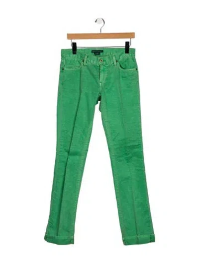 Pre-owned Ralph Lauren Low-rise Straight Leg Jeans In Green