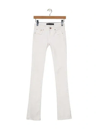 Pre-owned Ralph Lauren Low-rise Straight Leg Jeans In White