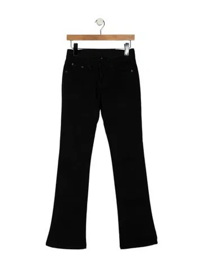 Pre-owned Ralph Lauren Low-rise Wide Leg Jeans In Black