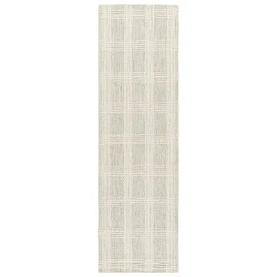 Ralph Lauren Lrl 6931 Hand Tufted 85% Wool; 15% Cotton Geometric Rug In White