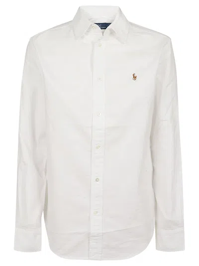 Ralph Lauren Ls Crlte St-long Sleeve-button Front Shirt In White