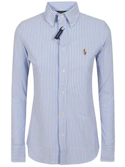 Ralph Lauren Ls Str Heidi-long Sleeve-knit In Blue