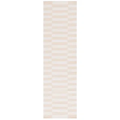 Ralph Lauren Ludlow Lauren  Flat Weave Cotton Striped Rug In Alabaster,ivory