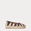 Ralph Lauren Luize Print Canvas Ballet Espadrille