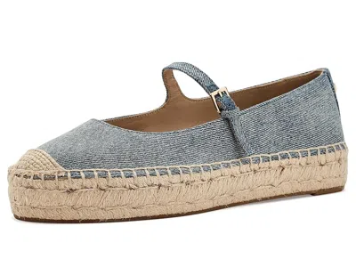 Ralph Lauren Luize Washed Denim Mary Jane Espadrille In Blue
