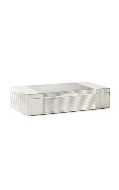 Ralph Lauren Luke Silver Plated Box In Gray