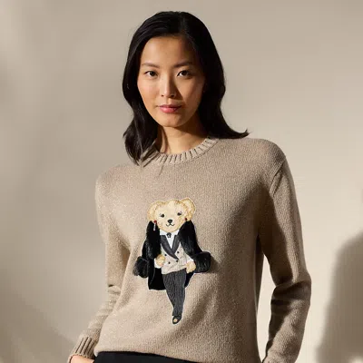 Polo Ralph Lauren Lunar New Year Polo Bear Sweater In Champagne