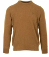 Polo Ralph Lauren Tailored Brown Sweater With Ribbed Cuffs And Sophisticated Logo